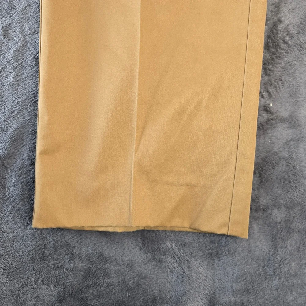 Orvis Men's Chino Pants‎ 36W 32L Tan Khaki 100% Cotton Flat Front Straight Leg